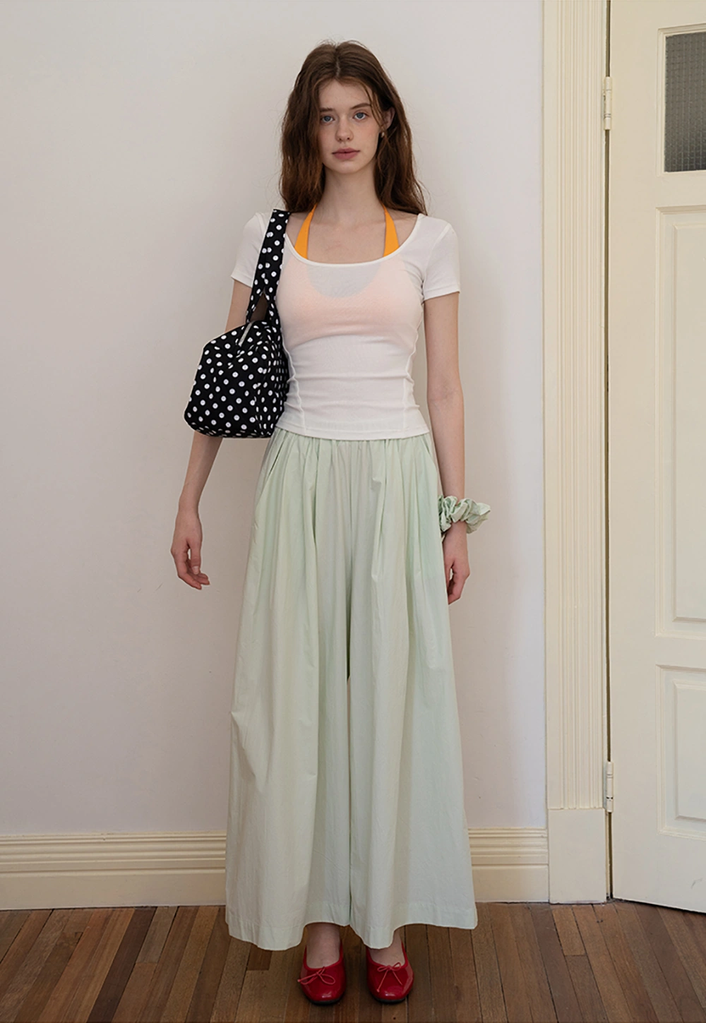 Wide-Leg Skirt Pants