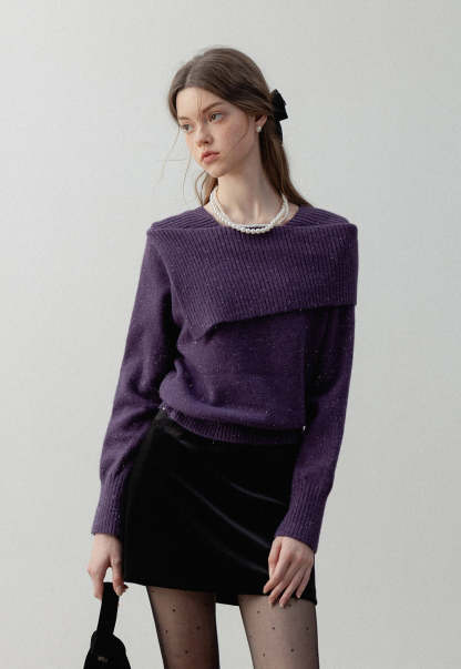 Women's Asymmetrical Knit Sweater