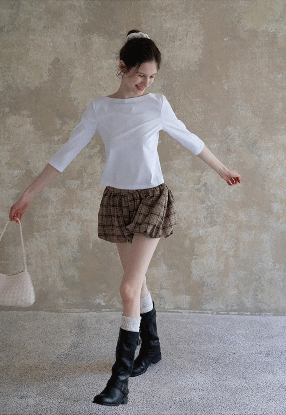 Women's Boat Neck 3/4 Sleeve Top