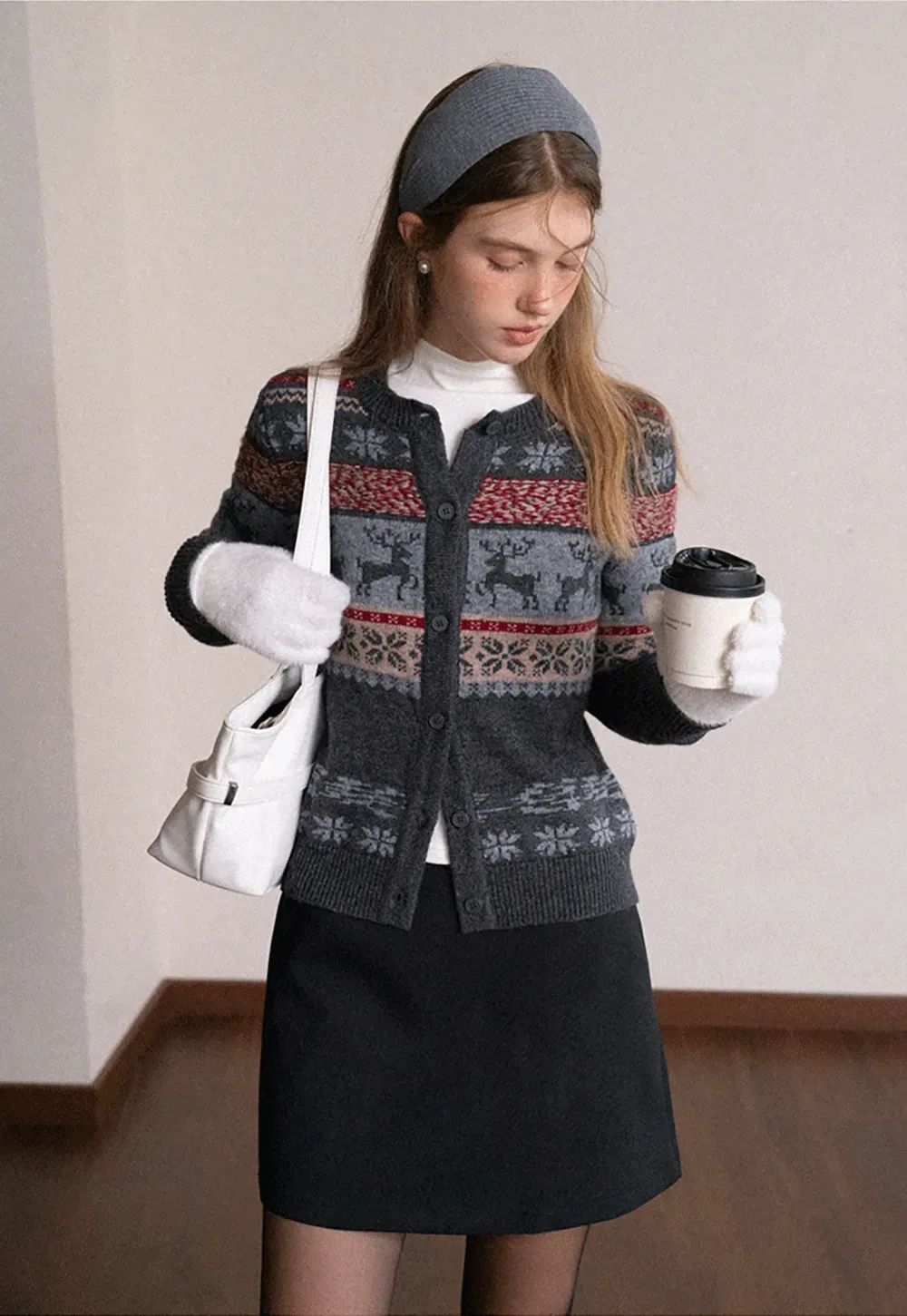 Wool Blend Mini Skirt