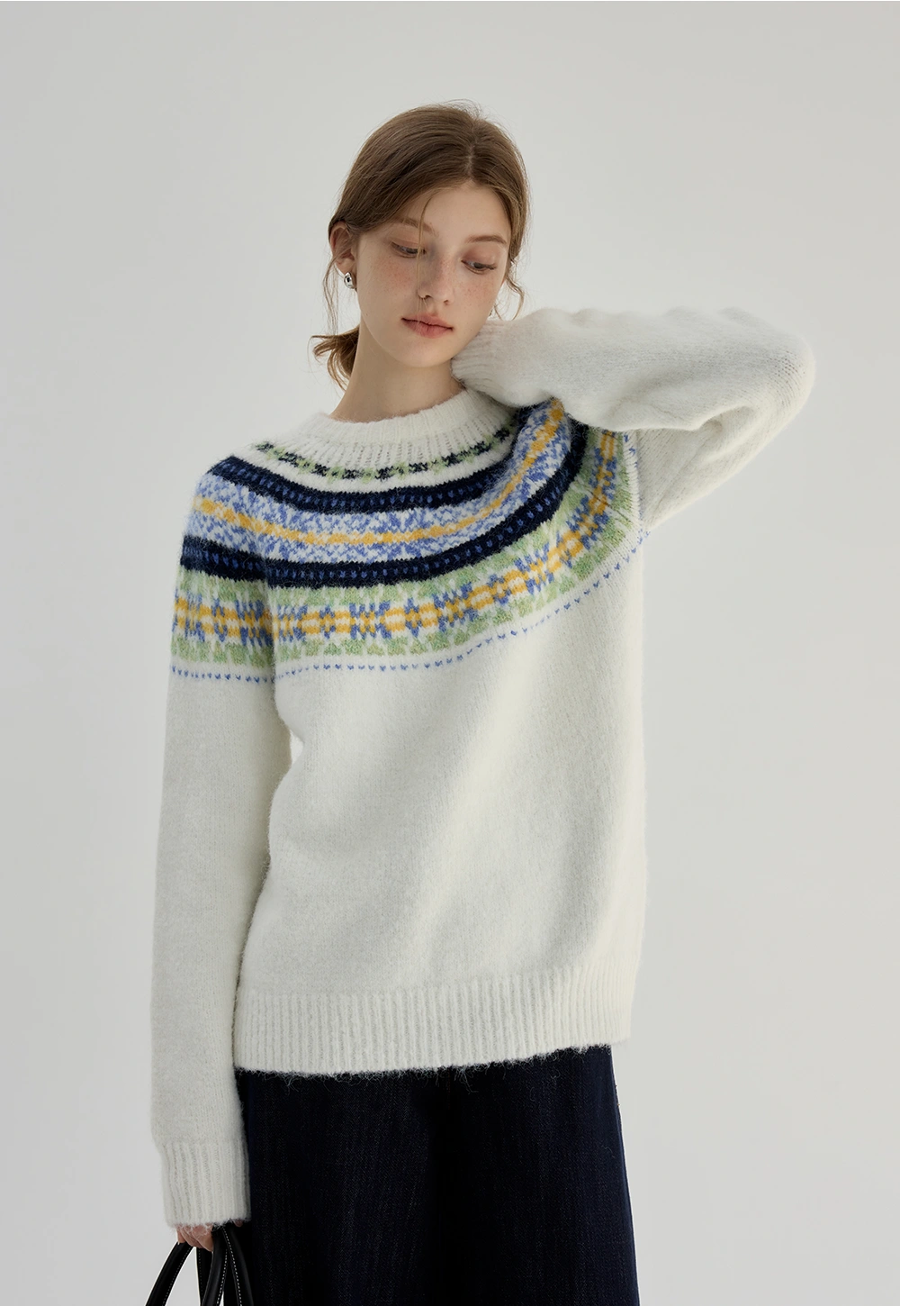 Women's Fair Isle Crew Neck Sweater