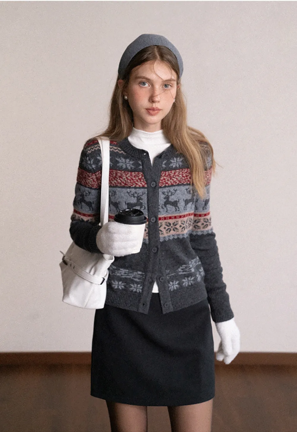 Wool Blend Mini Skirt