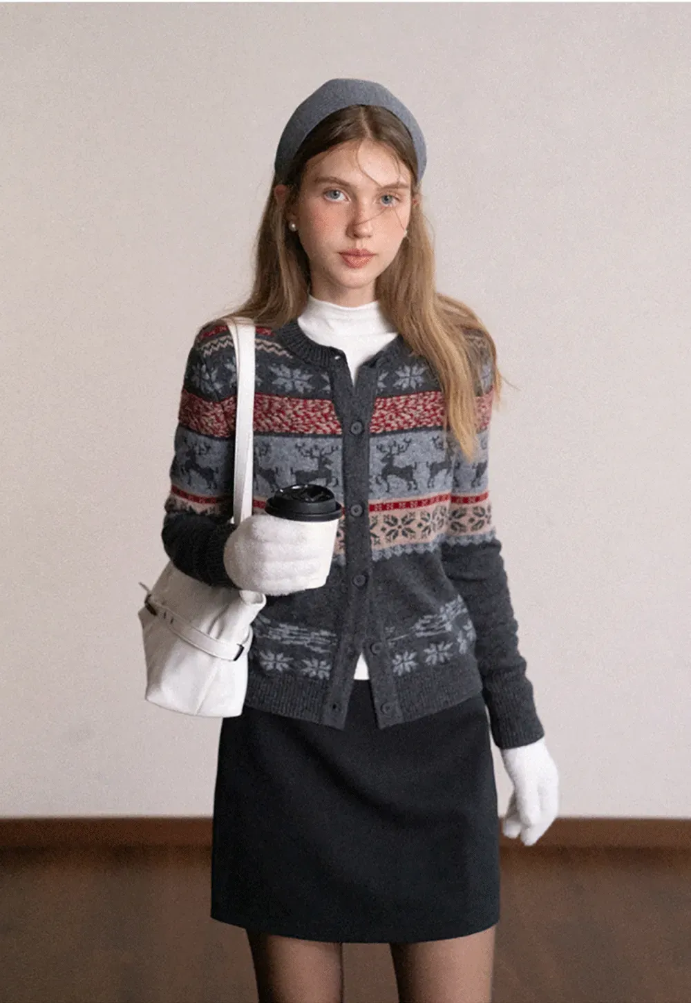 Wool Blend Mini Skirt