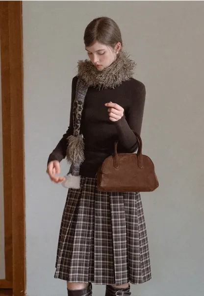 Ribbed Turtleneck Top