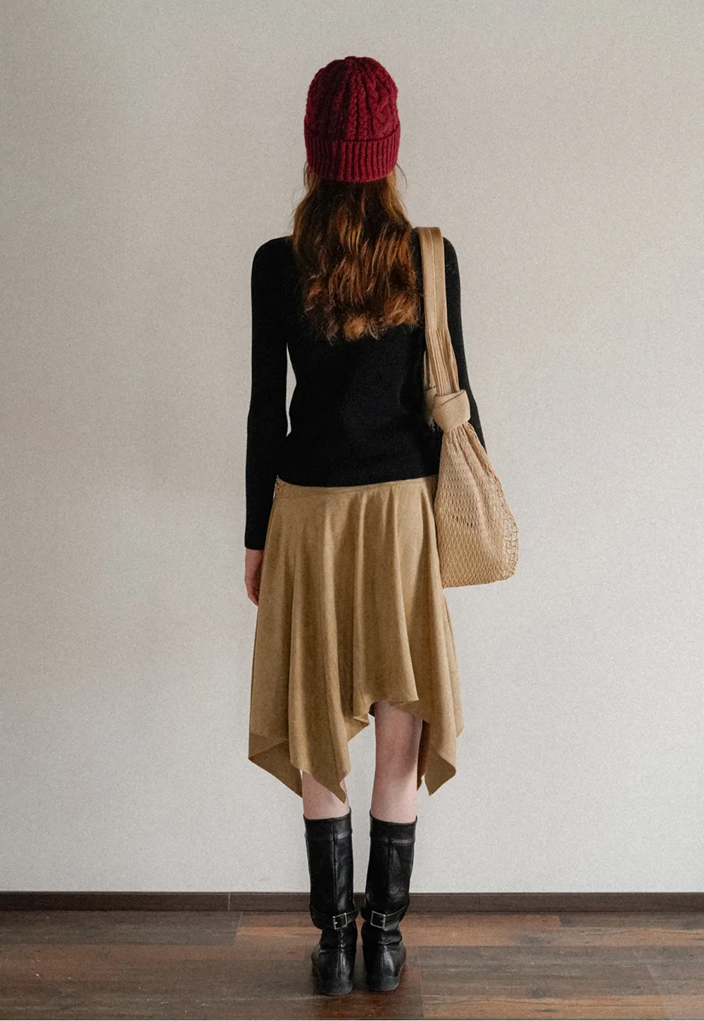 Mock Neck Ribbed Knit Sweater