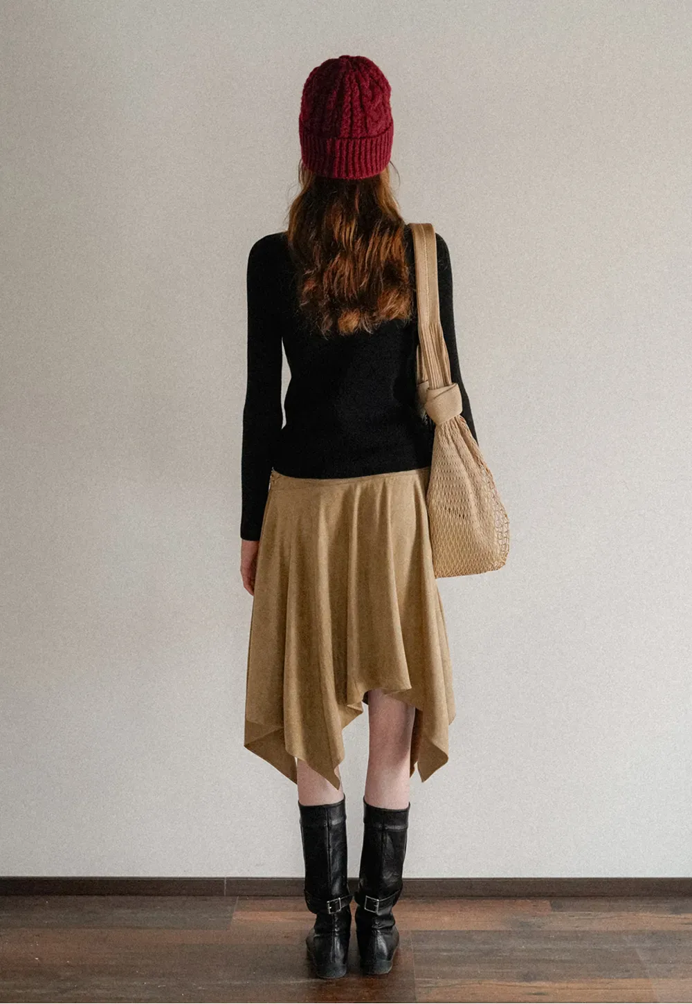 Mock Neck Ribbed Knit Sweater