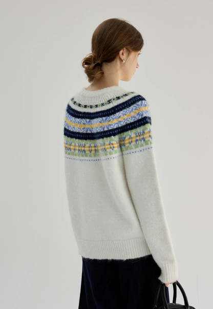 Women's Fair Isle Crew Neck Sweater