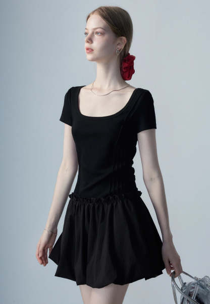 Women's Square Neck Casual Dress