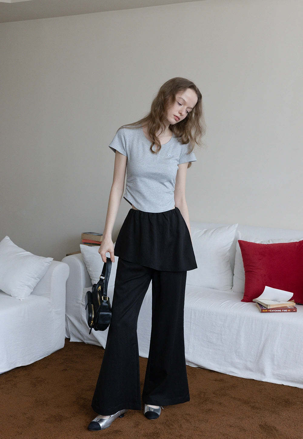 Women's Layered Flare Pants