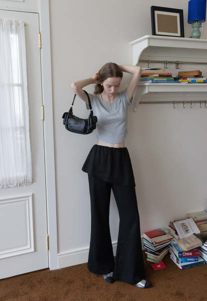Women's Layered Flare Pants