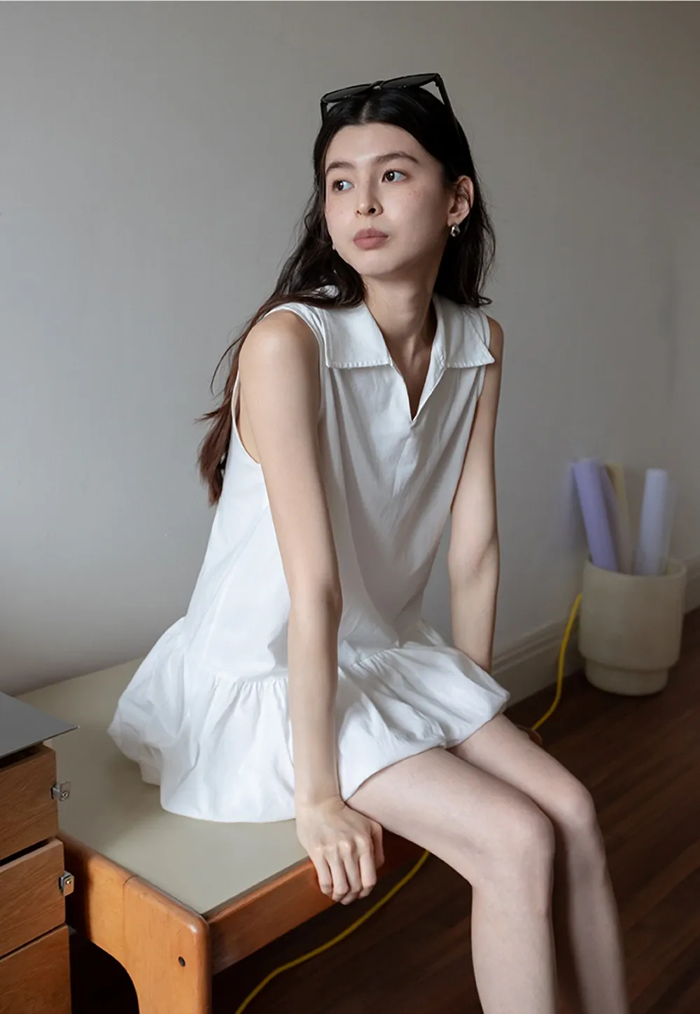 Women’s Sleeveless Bubble Hem Mini Dress