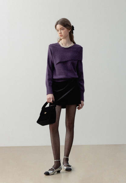 Women's Asymmetrical Knit Sweater
