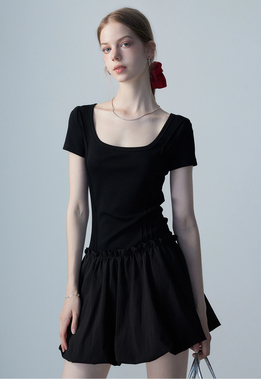 Women's Square Neck Casual Dress