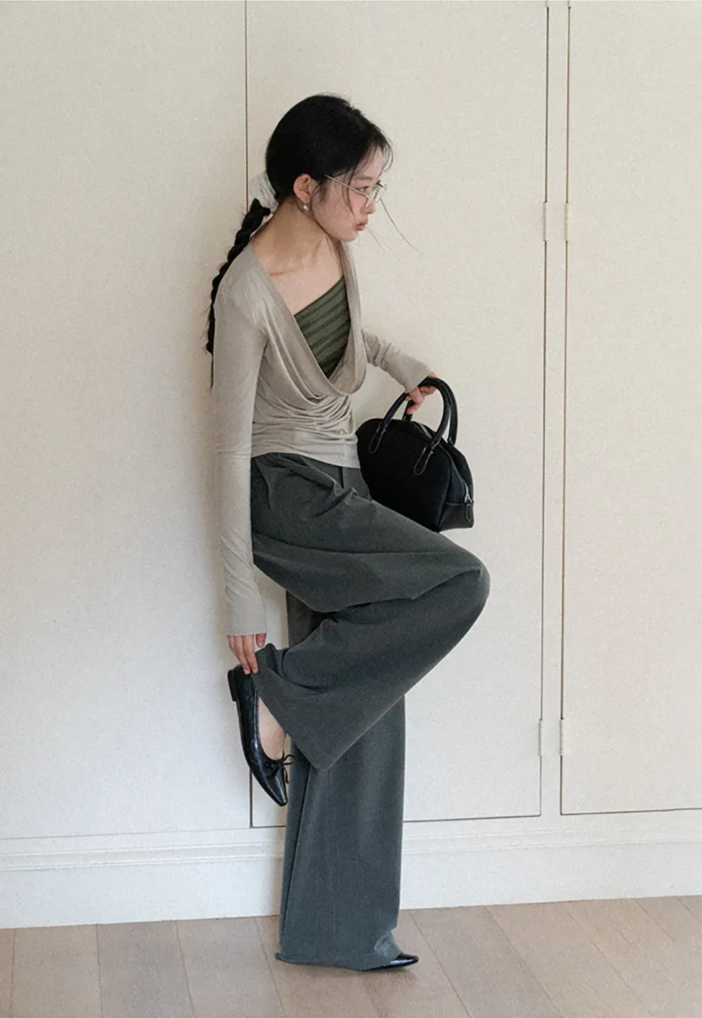 Wide Leg High Waist Casual Pants