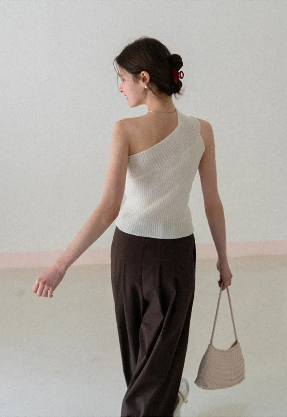 Wide Leg Pleated Casual Pants with Belt