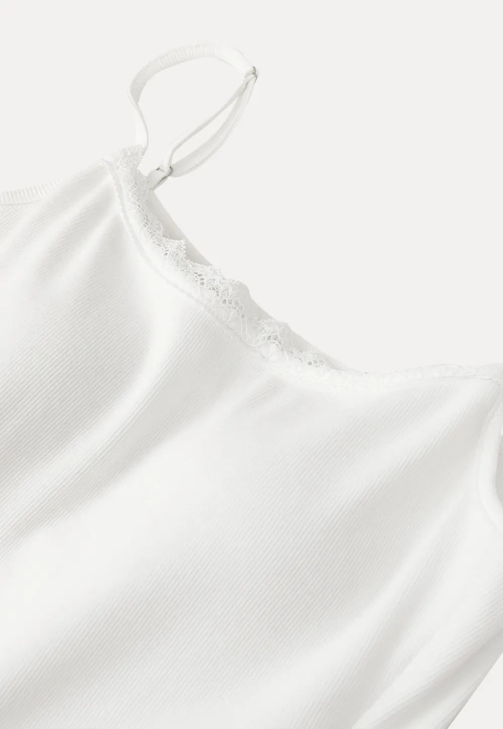 Lace Trimmed Sleeveless Camisole Top