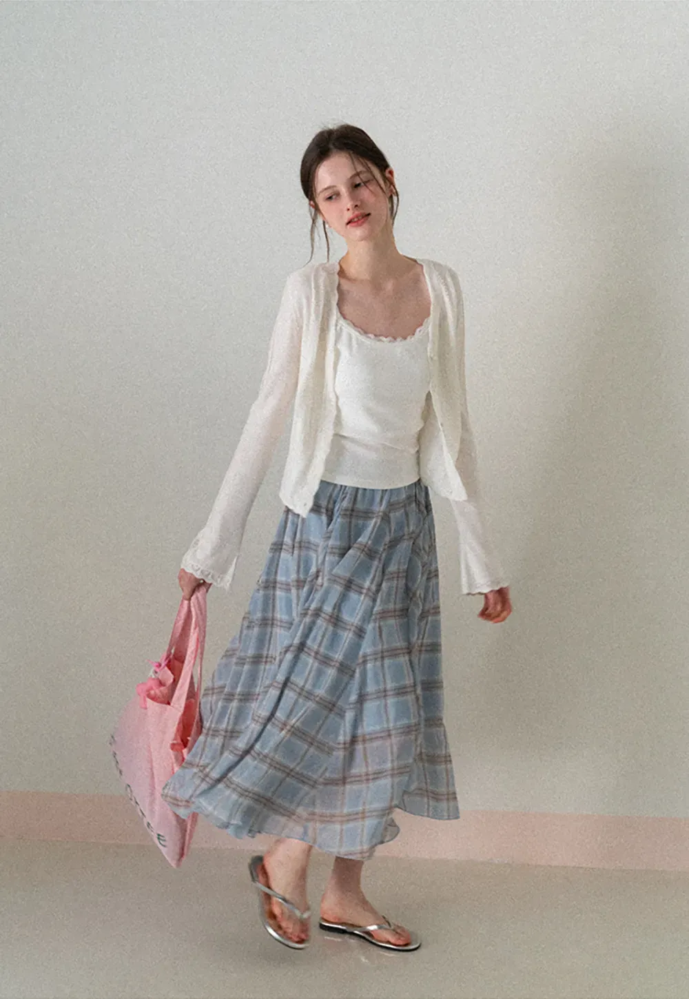 Lace Trimmed Sleeveless Camisole Top