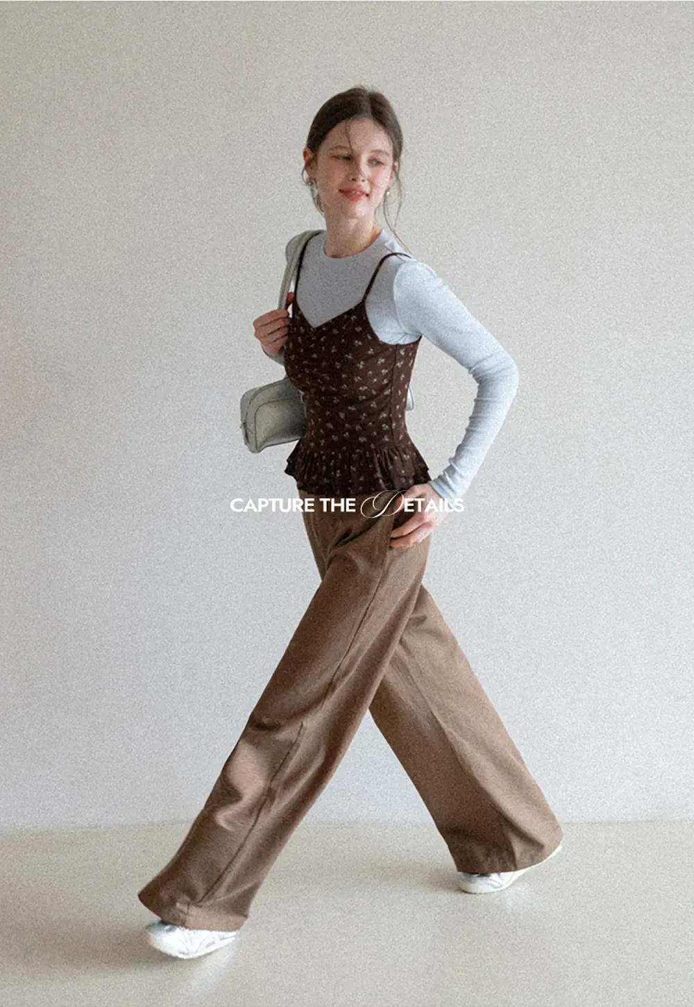 floral peplum tank top with ruffle hem