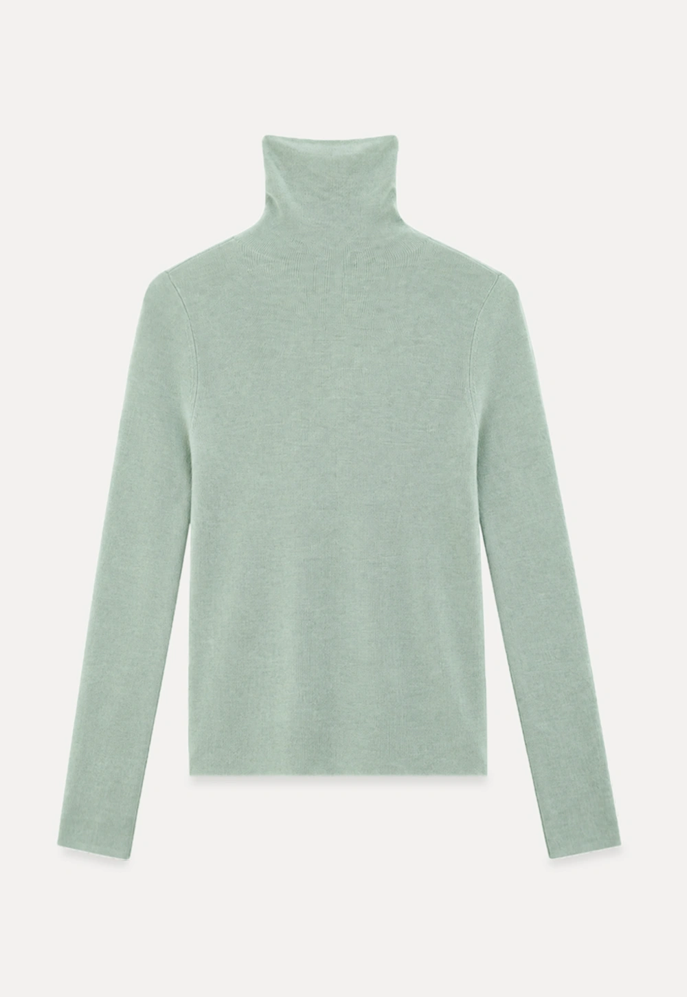 Colorblock Turtleneck Wool Knit Sweater