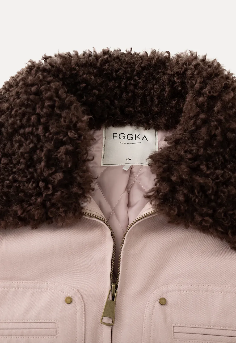 Stylish Short Jacket with Faux Fur Collar and Elastic Hem