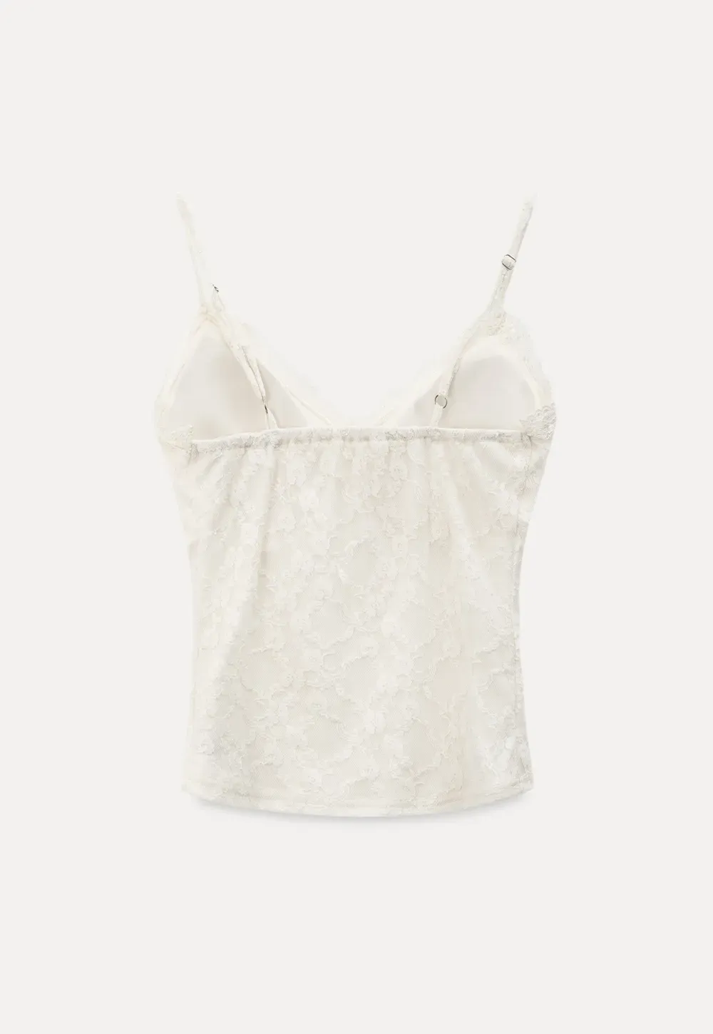 Lace Trimmed Corset Style Tank Top