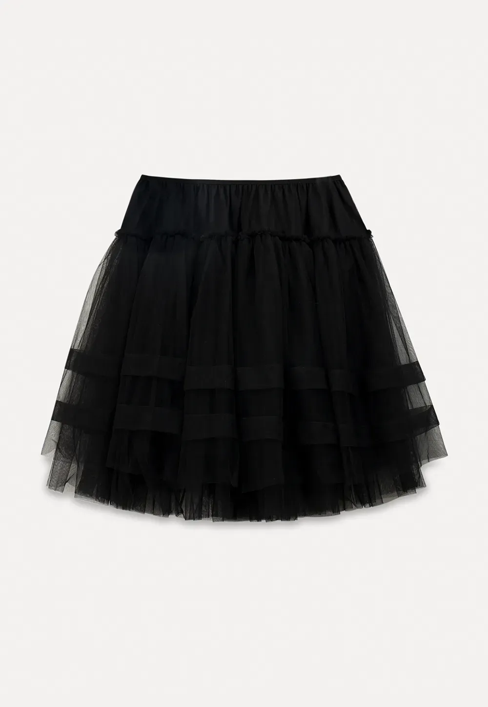 fluffy layered tulle skirt with elastic waistband