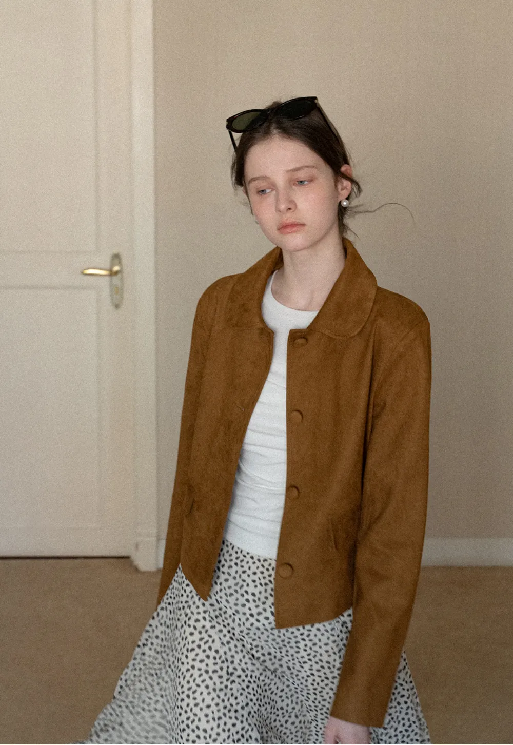 Ruched Long Sleeve T-Shirt with Gathered Detail