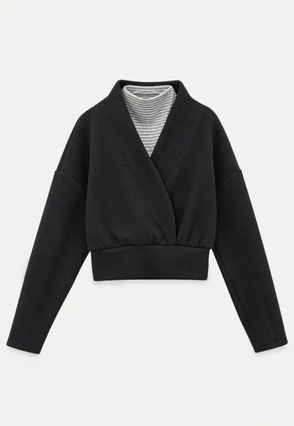 Cropped Open Front Cardigan and Wide Leg Drawstring Pants