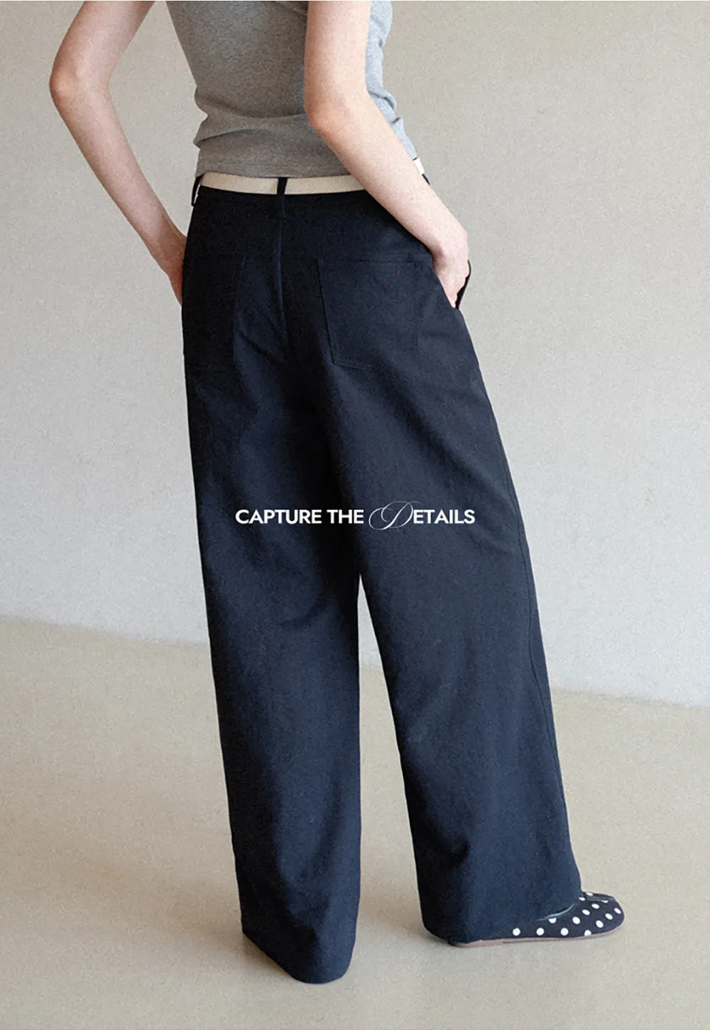 Wide Leg Casual Pants with Front Pockets