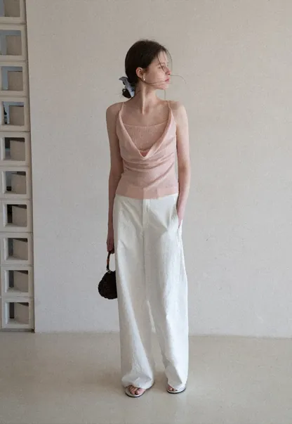 Wide Leg Casual Pants with Front Pockets