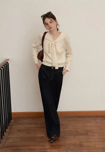 Wide Leg Denim Jeans for Women Casual Style