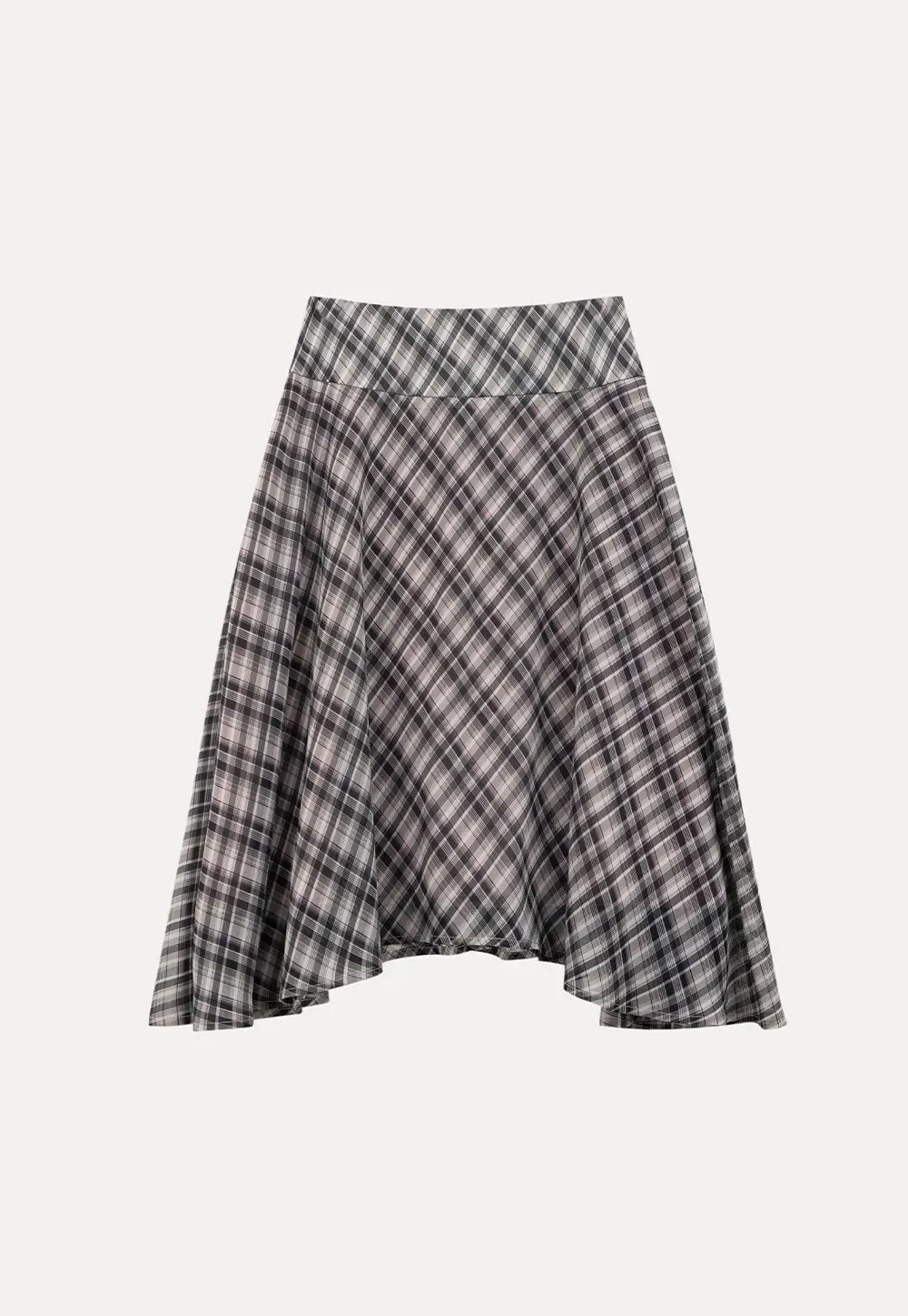 Plaid Pleated Midi Skirt