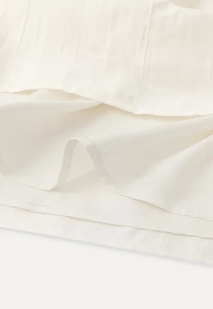 Lace Chiffon Blouse with Ruffled Neck and Cold Shoulder