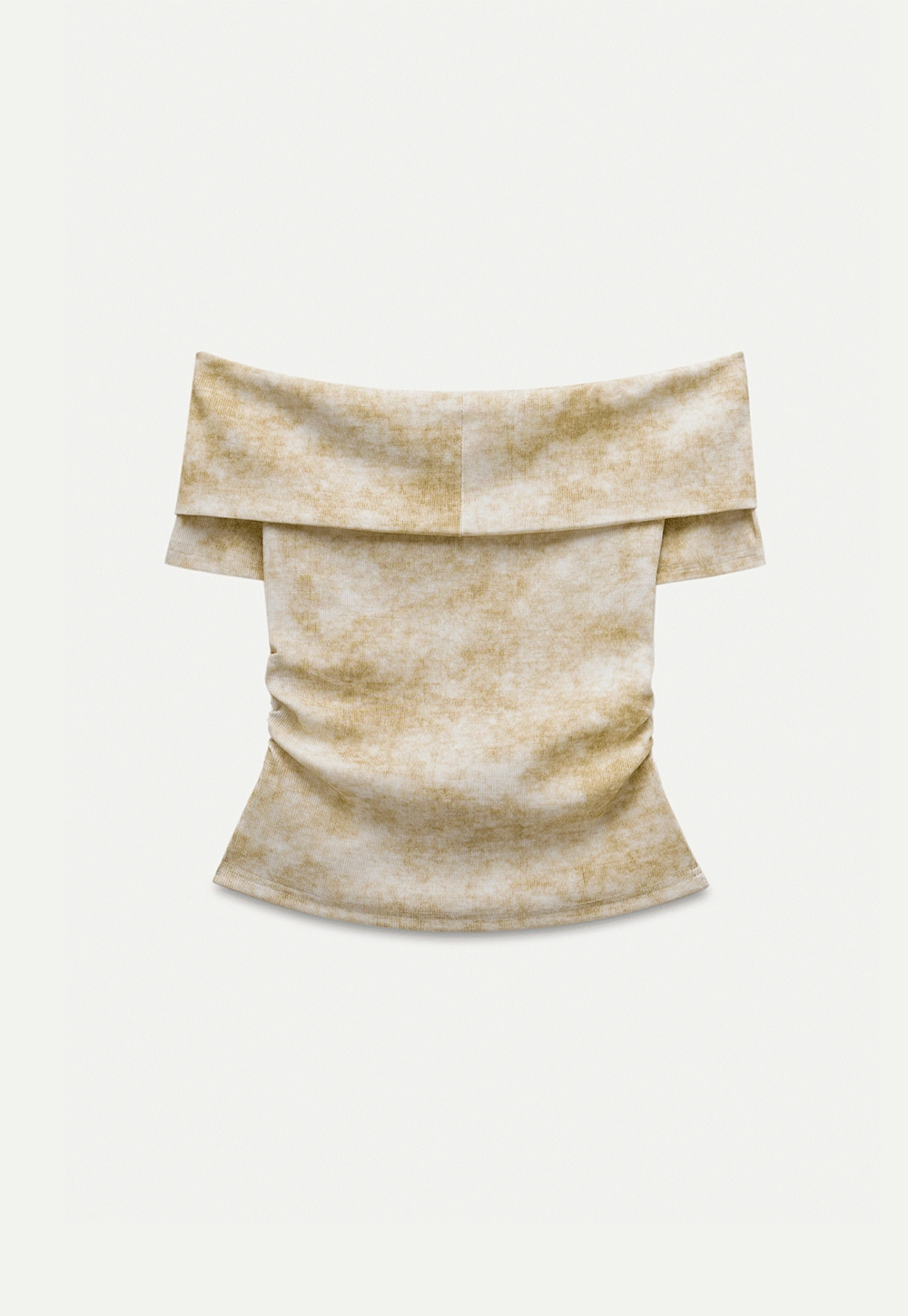 Women’s Off-Shoulder Top with Textured Print