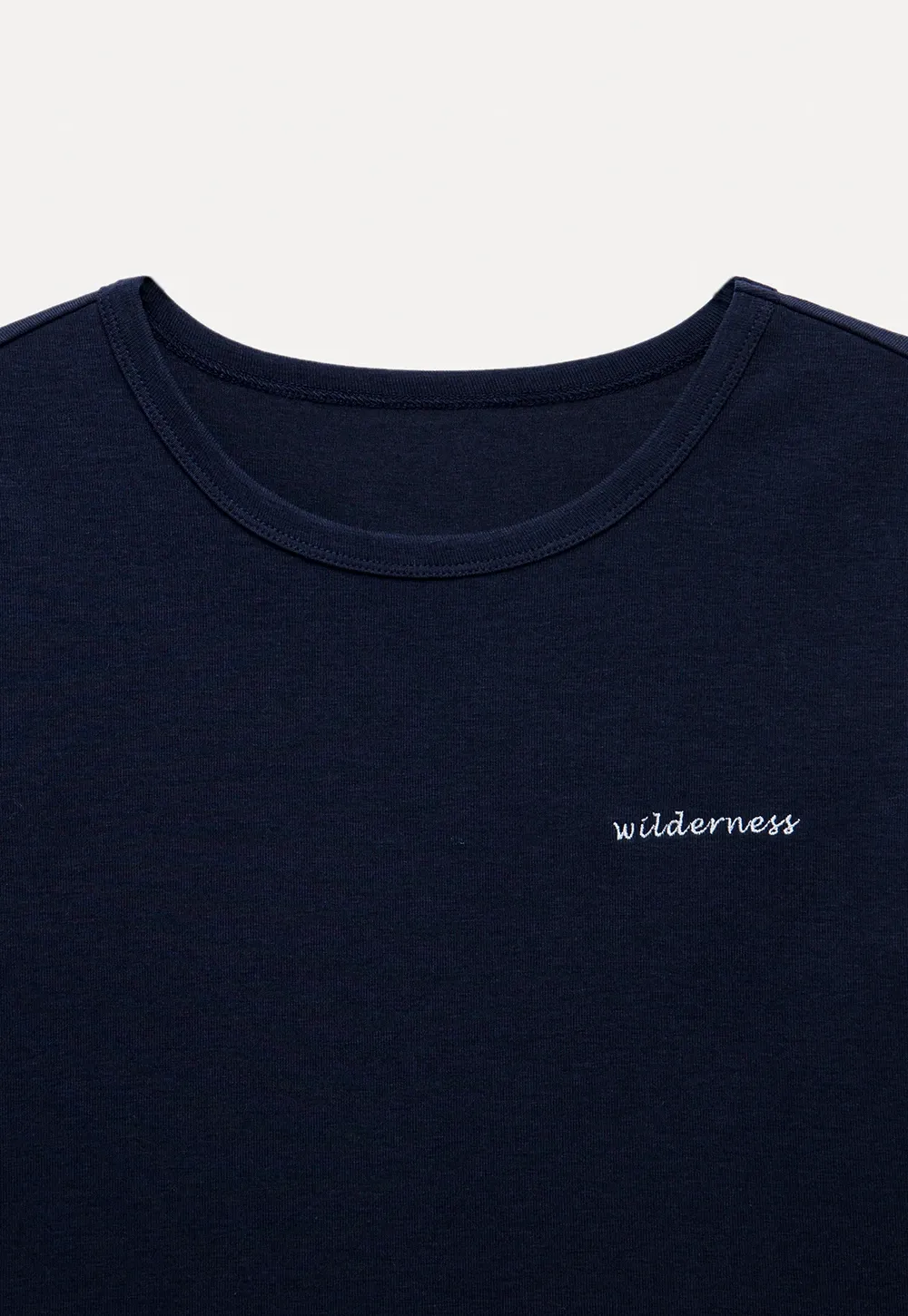 Lace Trim Embroidered T-Shirt