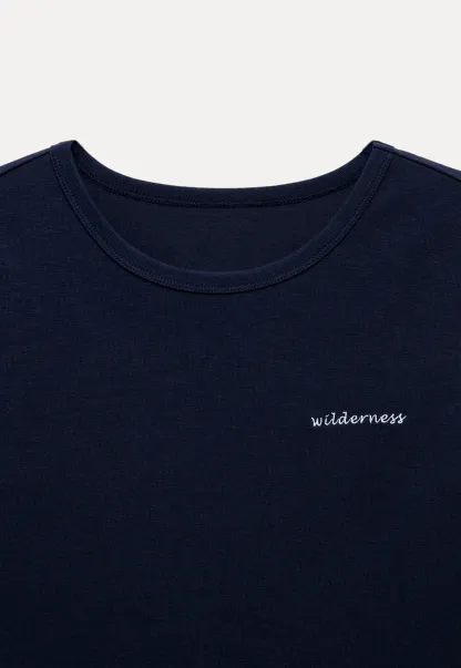 Lace Trim Embroidered T-Shirt