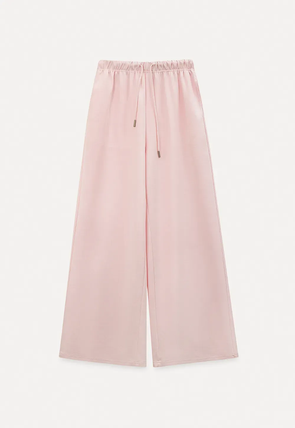 Wide Leg Drawstring Waist Casual Pants