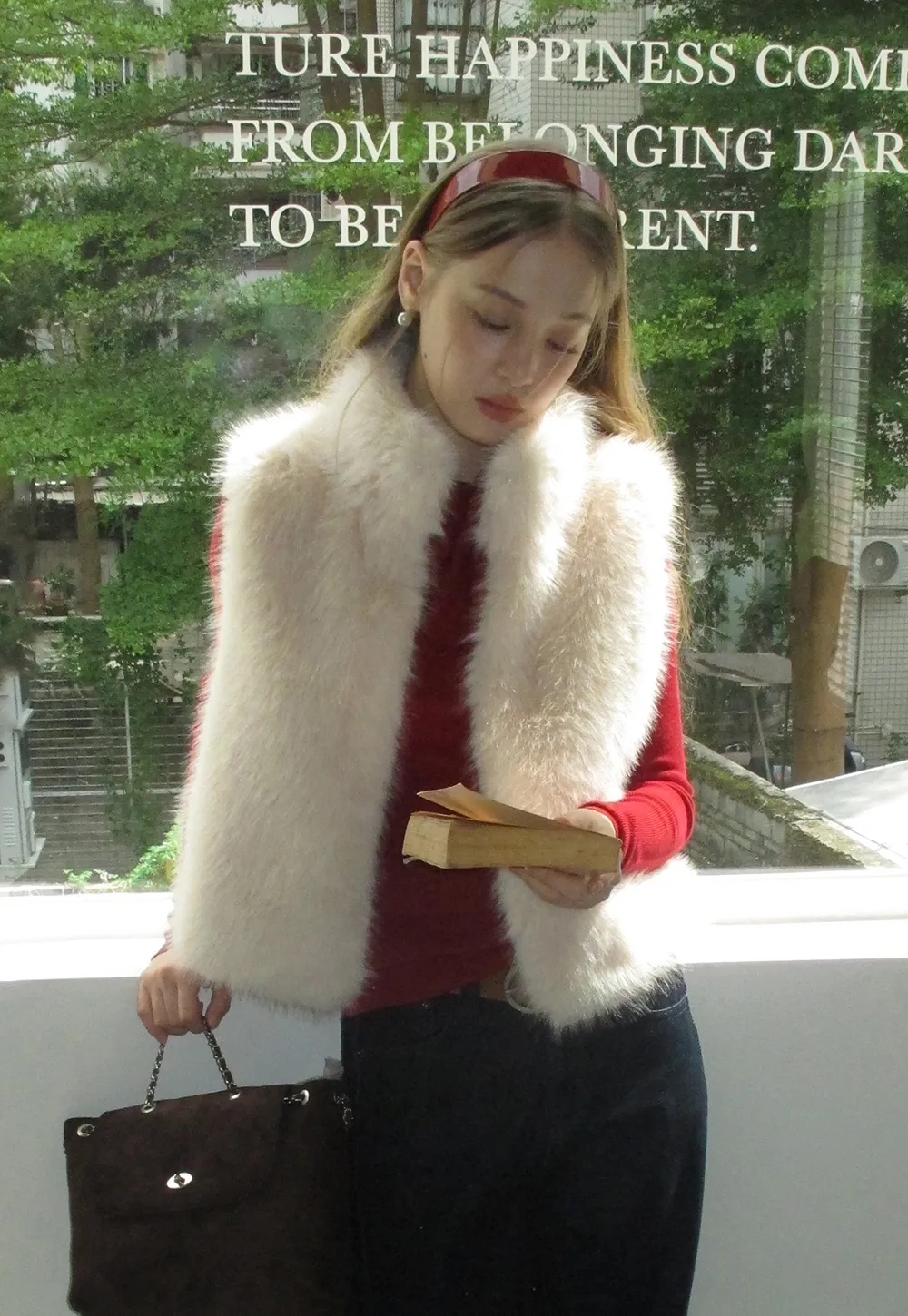 Women Faux Fur Vest Sleeveless