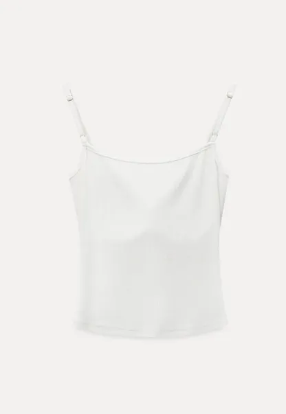 Lace Trimmed Sleeveless Camisole Top