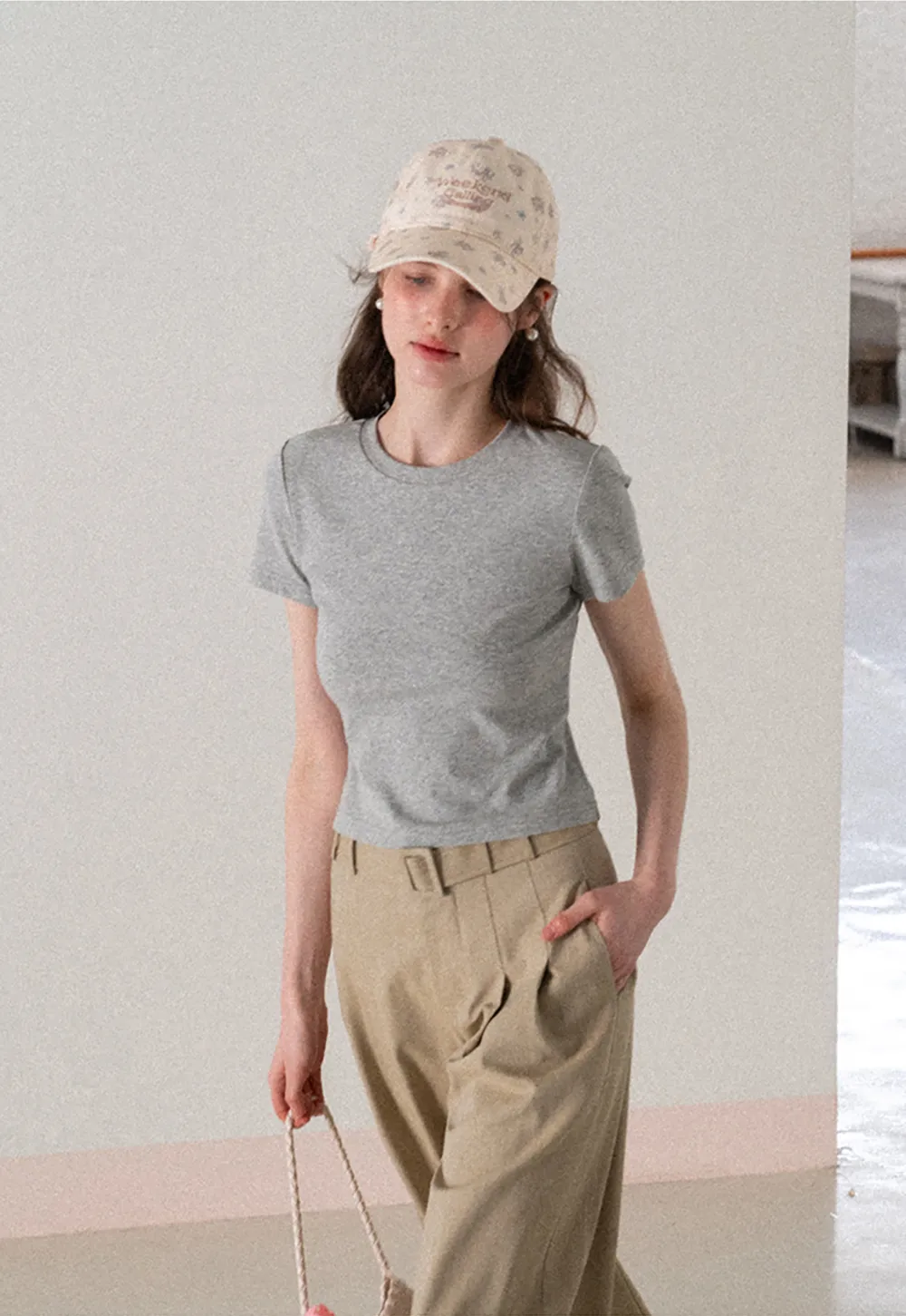 Wide Leg Pleated Casual Pants with Belt