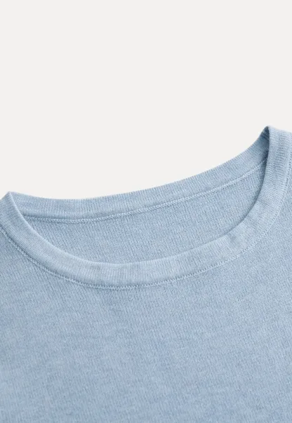 Basic Ribbed Knit Top Women Long Sleeve Pullover