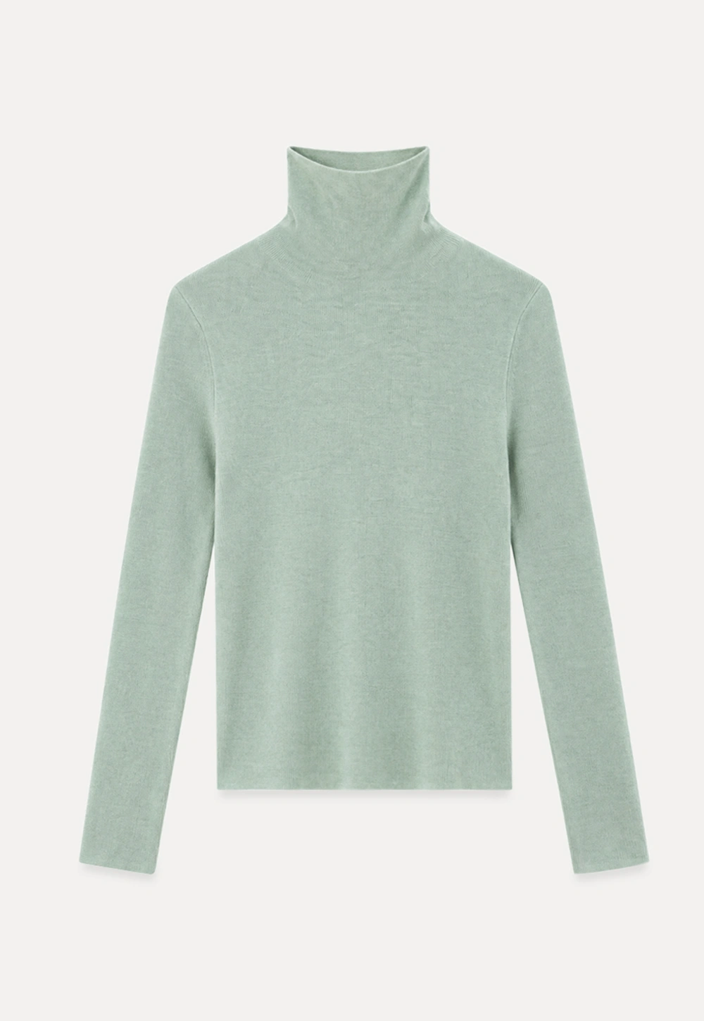Colorblock Turtleneck Wool Knit Sweater