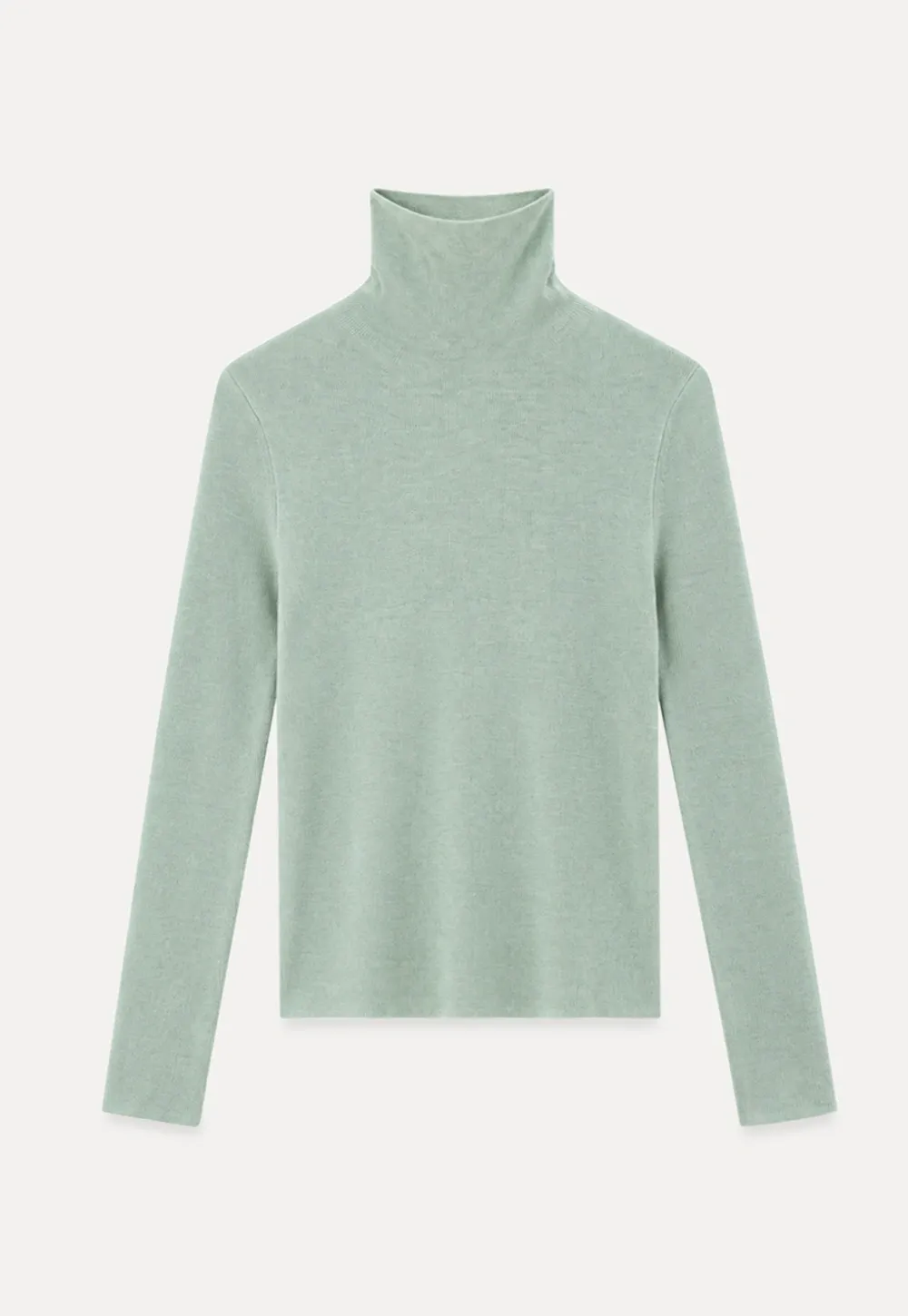Colorblock Turtleneck Wool Knit Sweater
