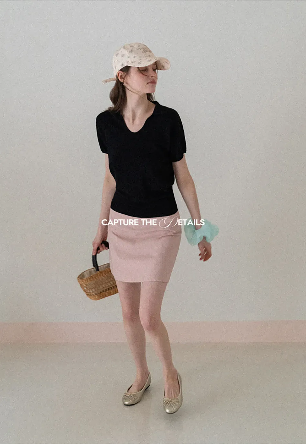 A-line mini skirt with front darts and clean hem