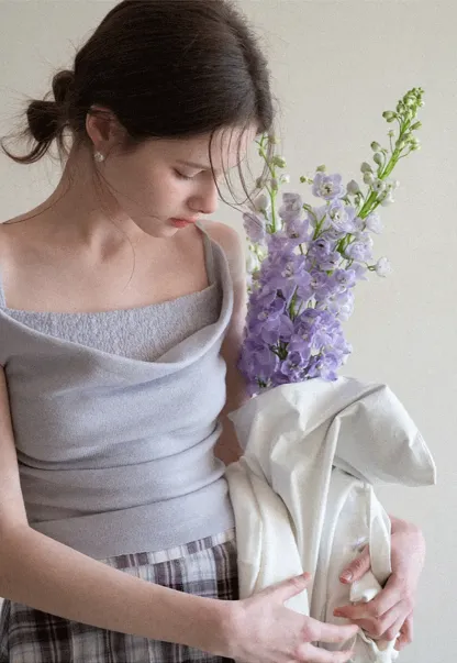 Plaid Pleated Midi Skirt