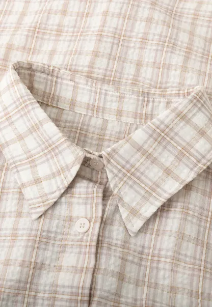 Plaid Shirt with Collar and Long Sleeves