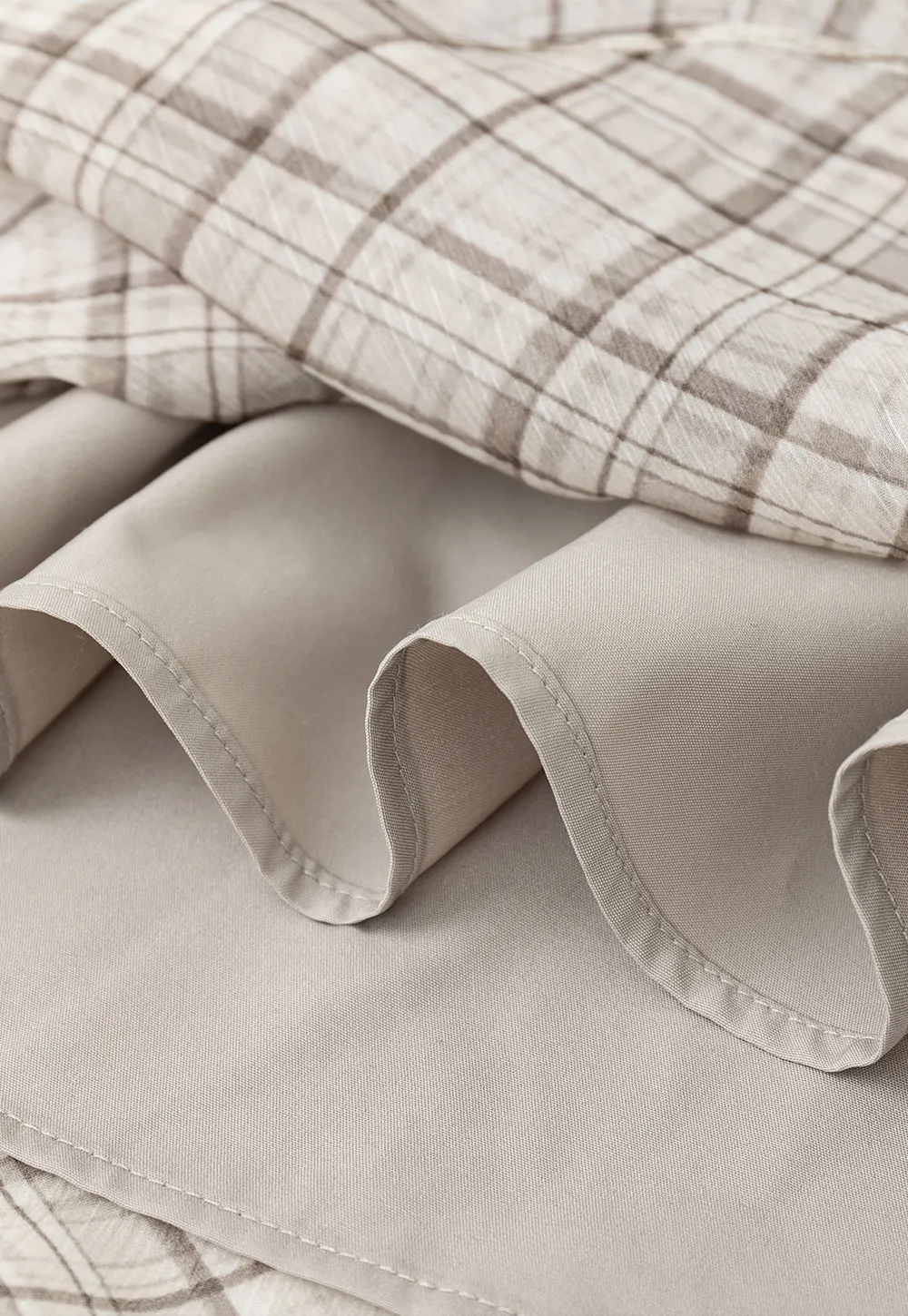 Plaid Halter Neck Wrap Dress with Side Tie