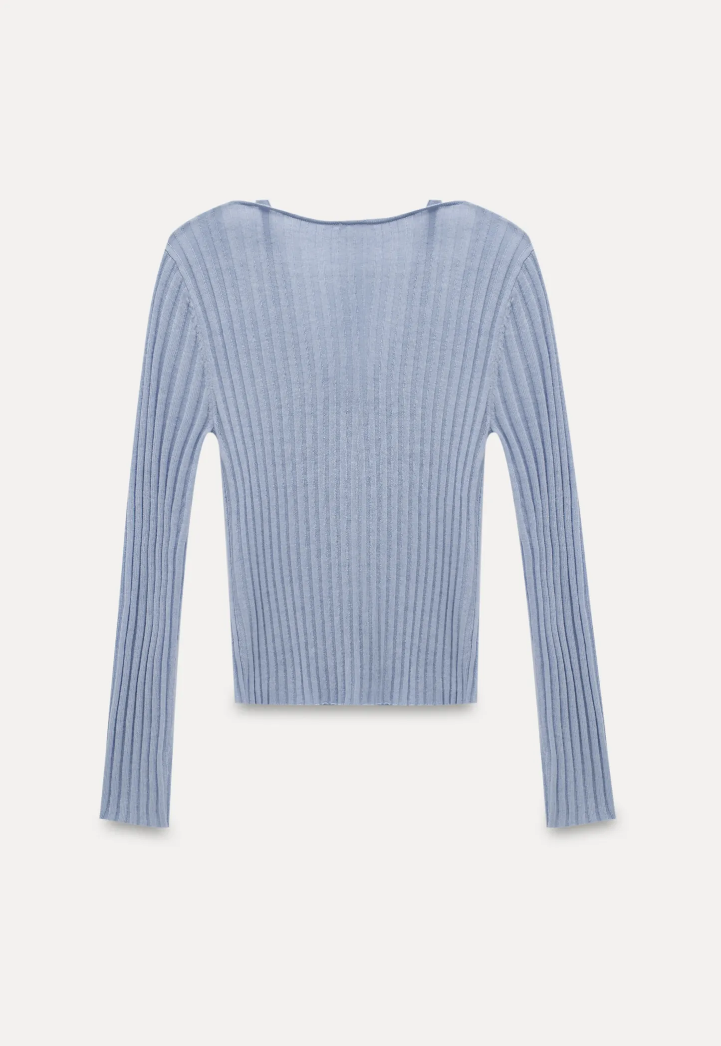 Ribbed Long Sleeve Knit Top