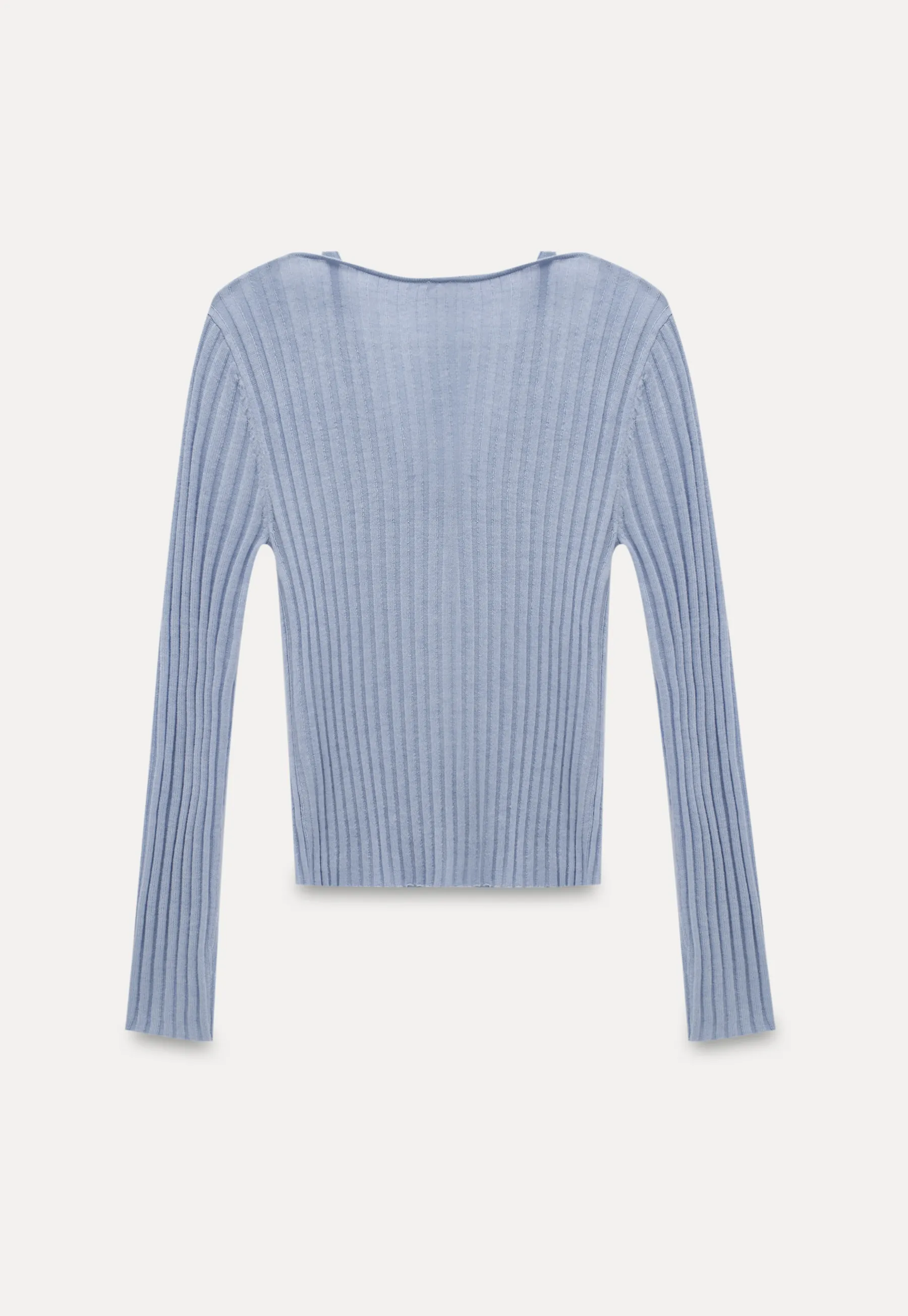 Ribbed Long Sleeve Knit Top