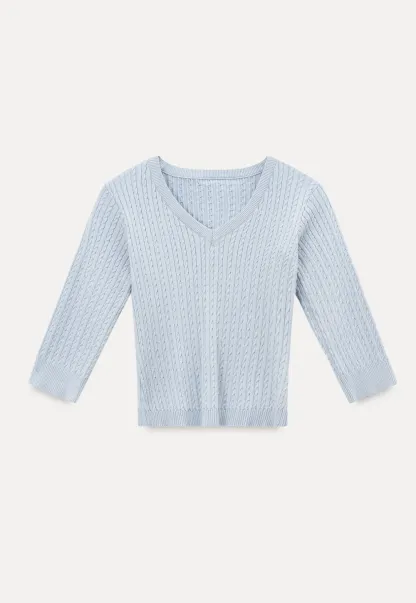 V Neck Ribbed Knit Crop Top